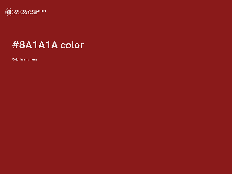 #8A1A1A color image