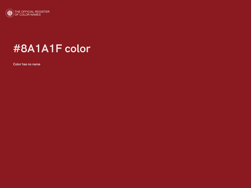 #8A1A1F color image