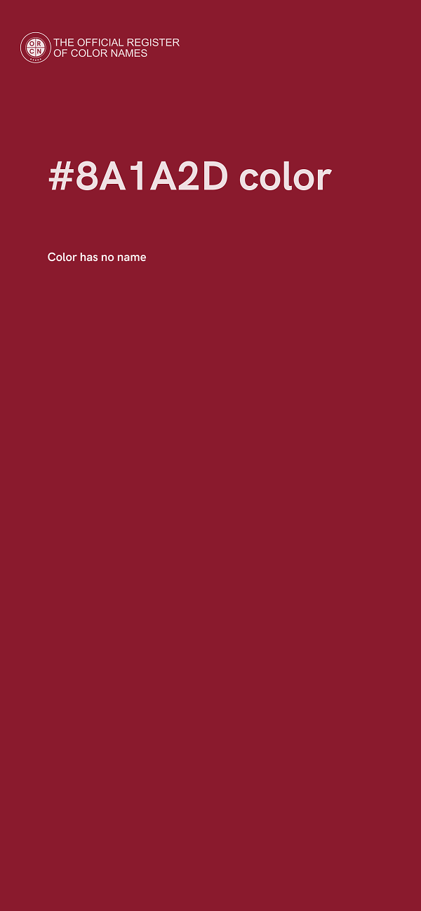 #8A1A2D color image
