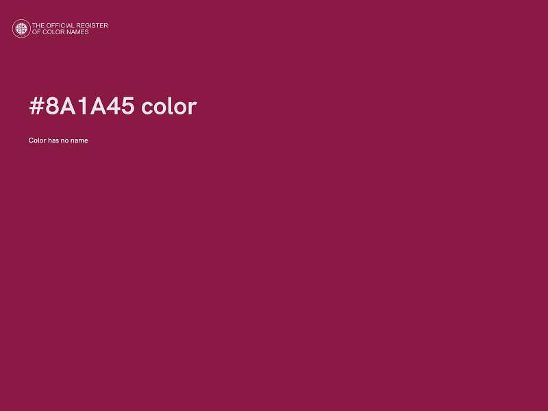 #8A1A45 color image