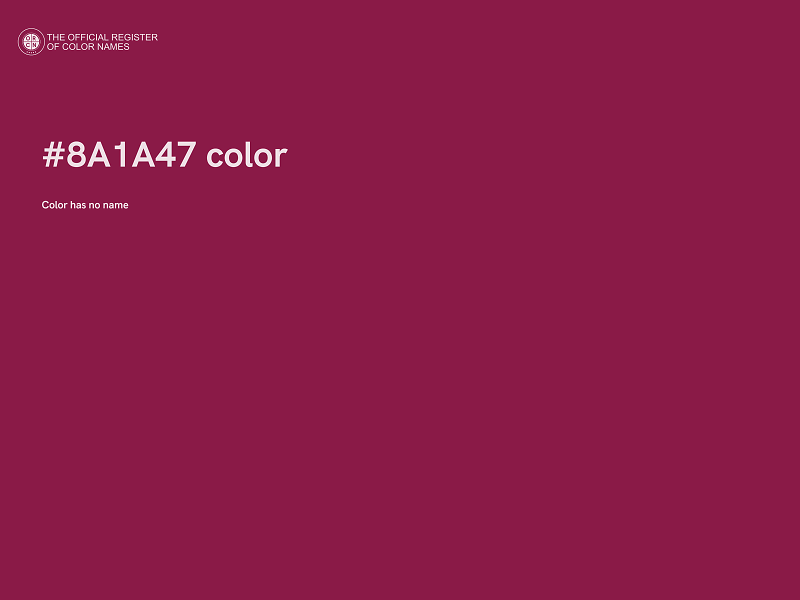 #8A1A47 color image