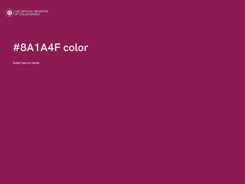 #8A1A4F color image