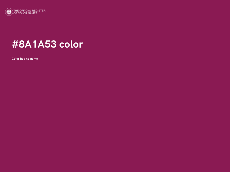 #8A1A53 color image