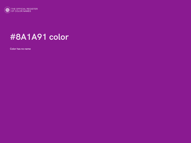 #8A1A91 color image