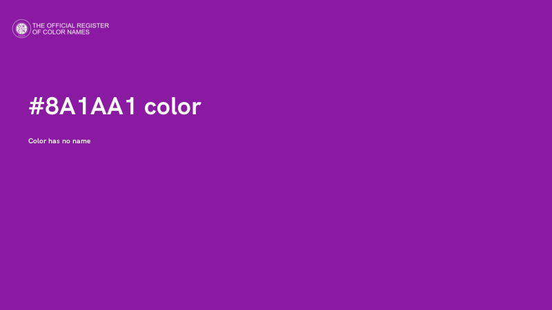 #8A1AA1 color image