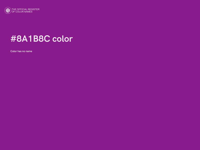 #8A1B8C color image