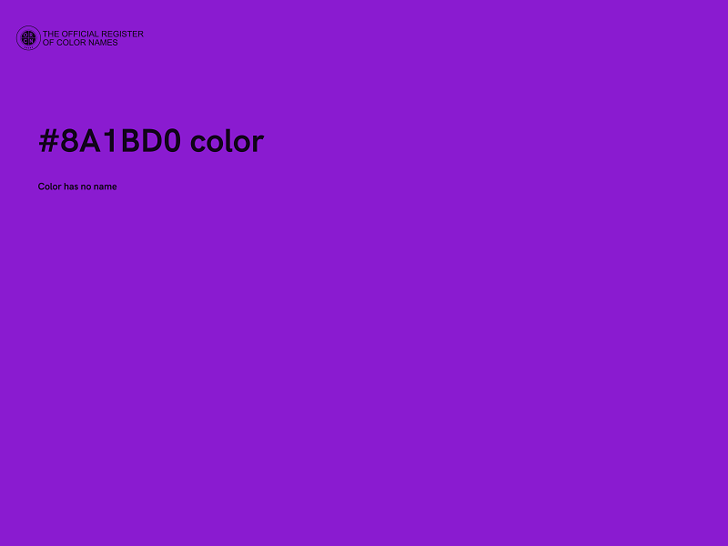 #8A1BD0 color image