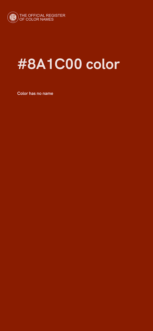 #8A1C00 color image