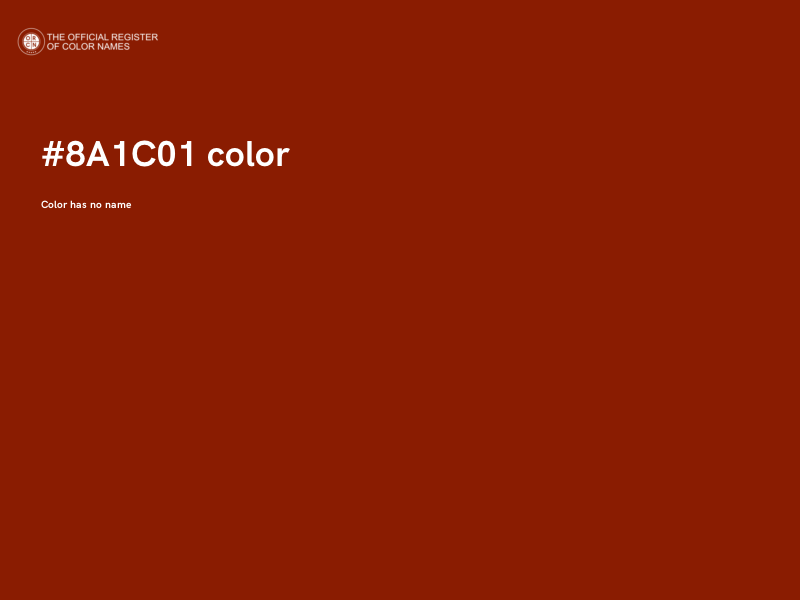 #8A1C01 color image