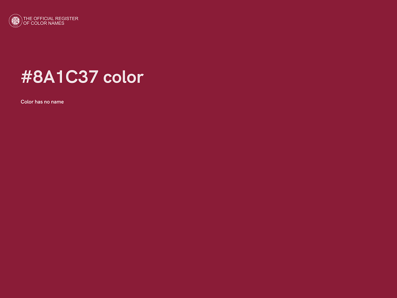 #8A1C37 color image