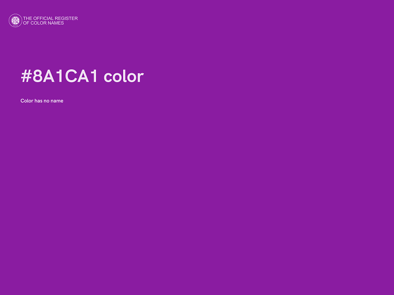 #8A1CA1 color image