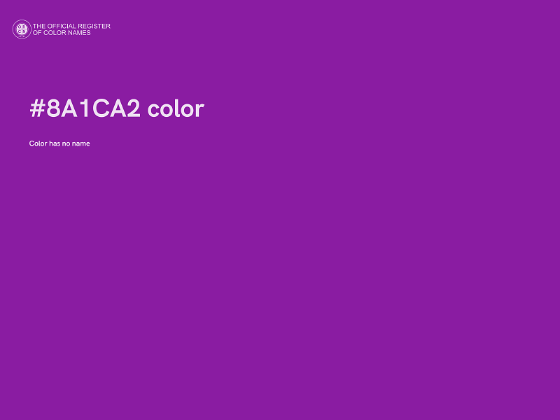 #8A1CA2 color image