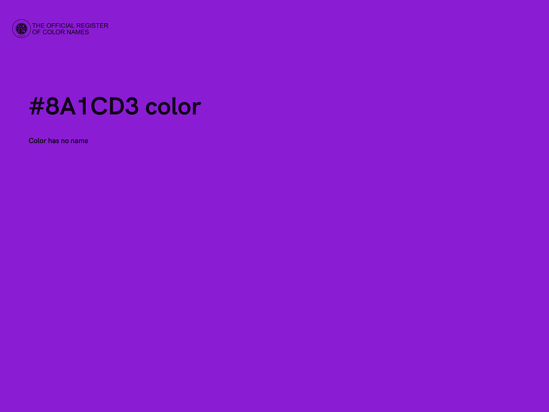 #8A1CD3 color image
