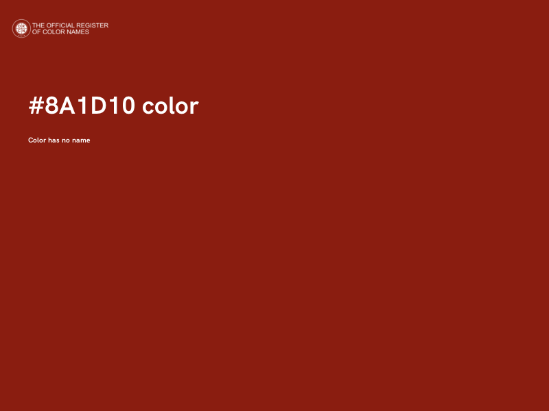 #8A1D10 color image