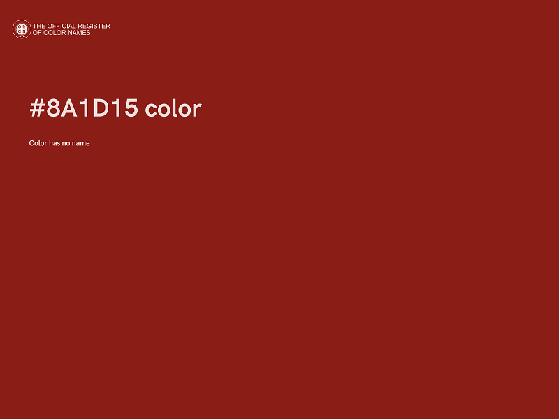 #8A1D15 color image