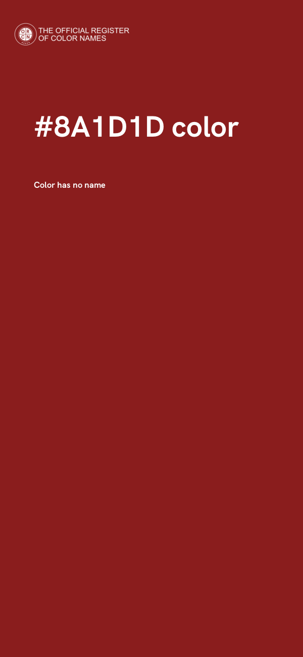 #8A1D1D color image