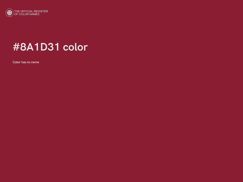 #8A1D31 color image