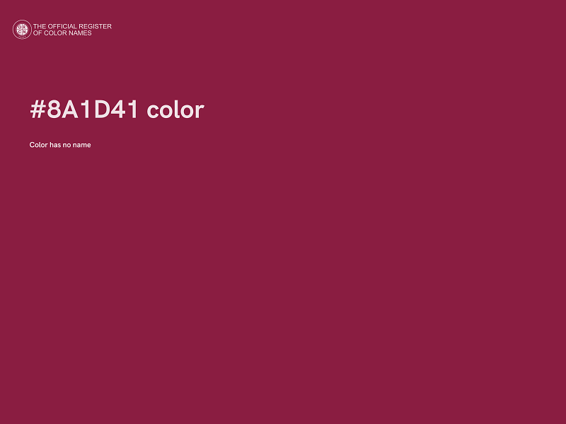 #8A1D41 color image