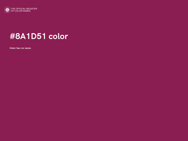 #8A1D51 color image