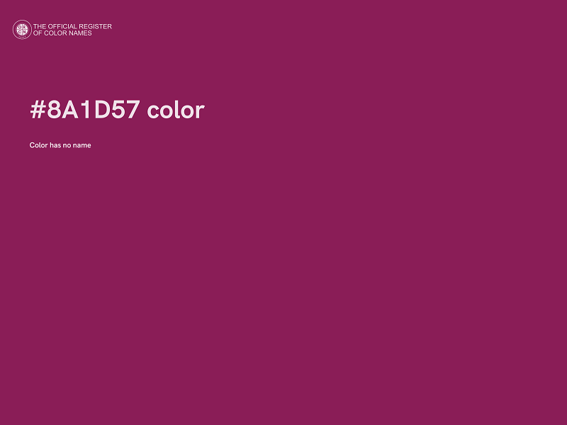 #8A1D57 color image