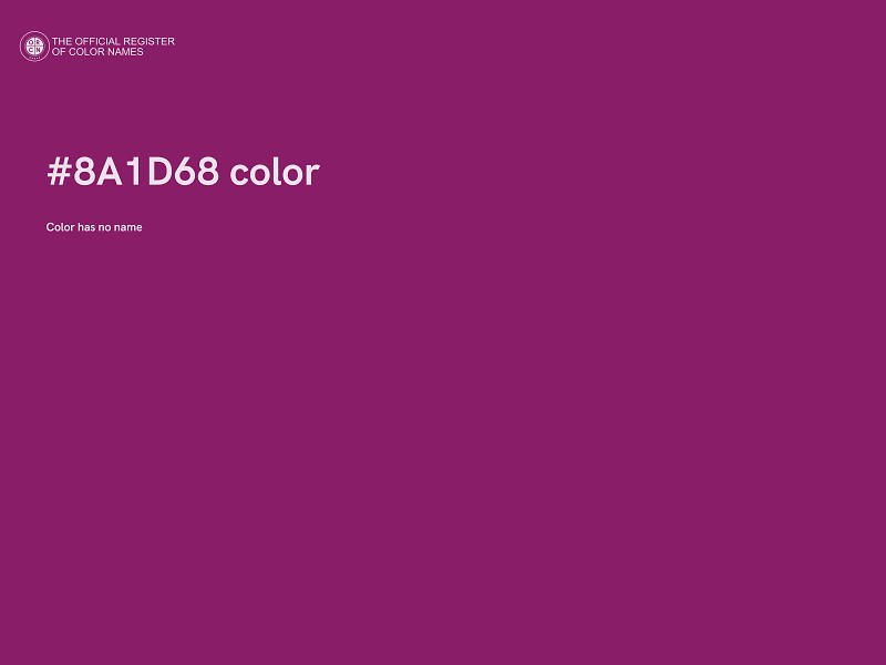 #8A1D68 color image