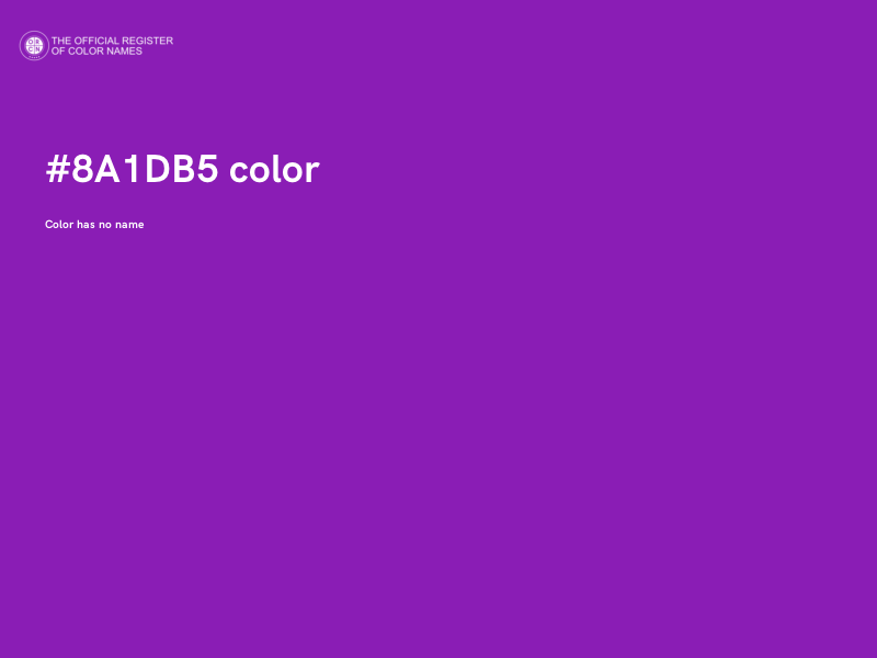 #8A1DB5 color image