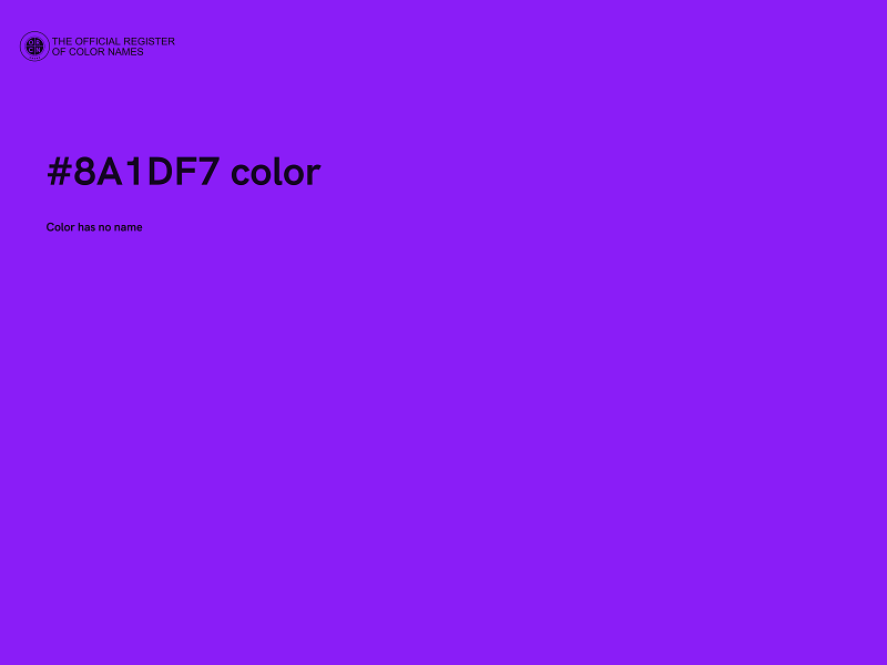 #8A1DF7 color image