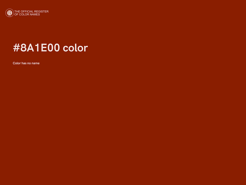 #8A1E00 color image