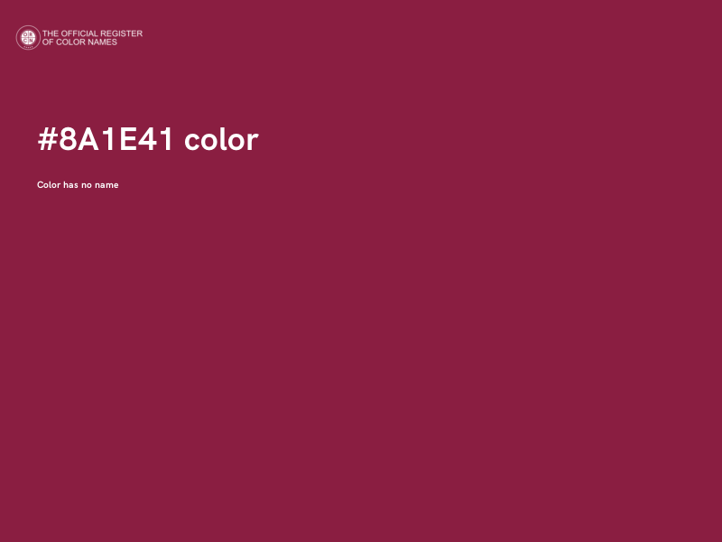 #8A1E41 color image