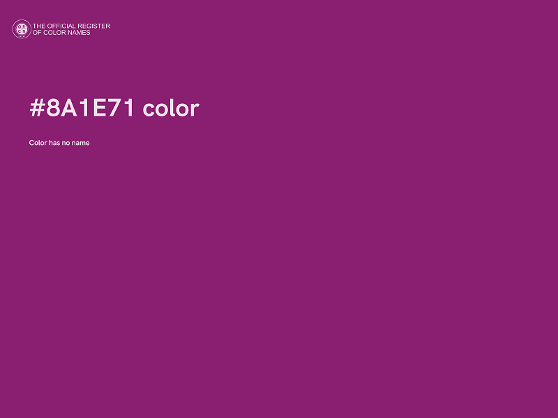 #8A1E71 color image