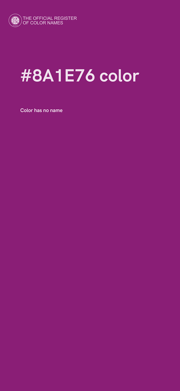 #8A1E76 color image