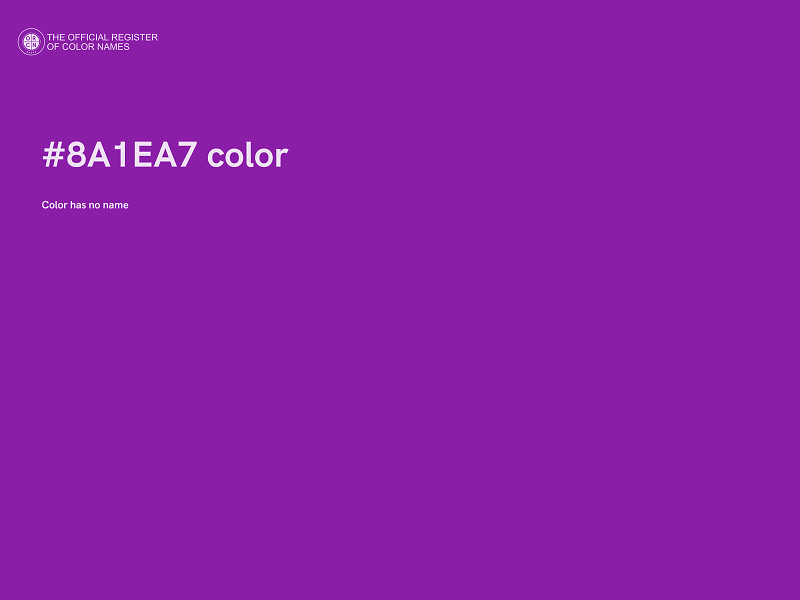 #8A1EA7 color image