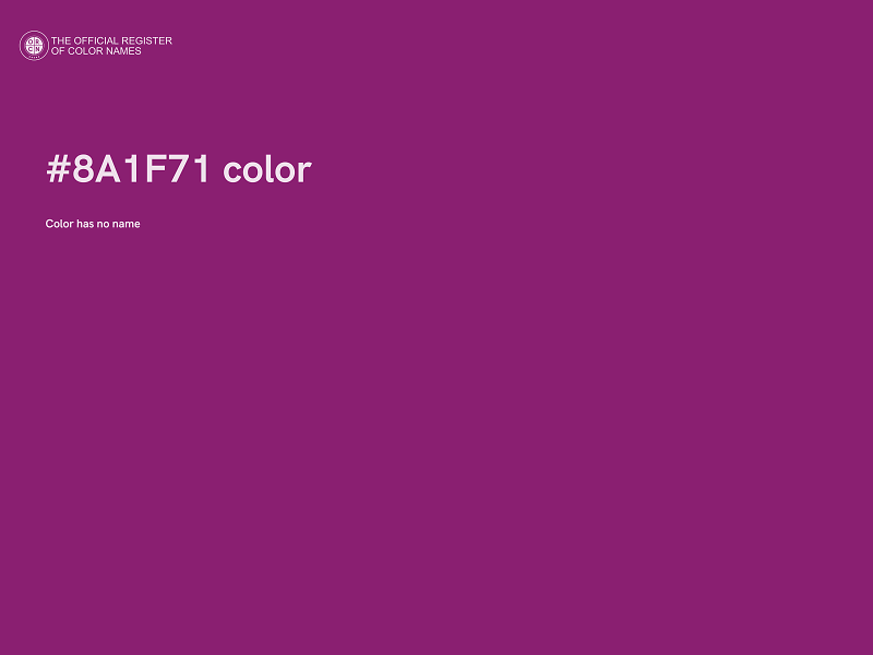 #8A1F71 color image