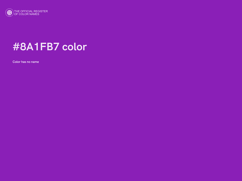 #8A1FB7 color image
