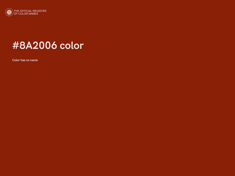 #8A2006 color image