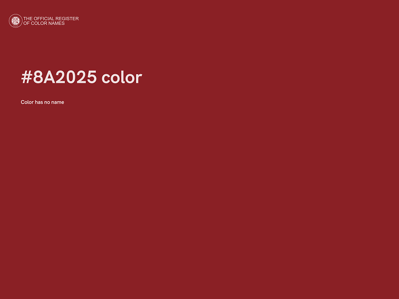 #8A2025 color image