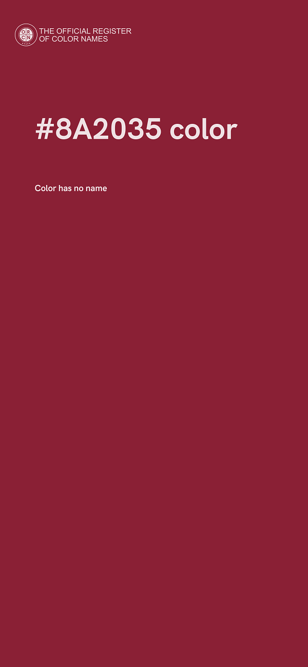 #8A2035 color image