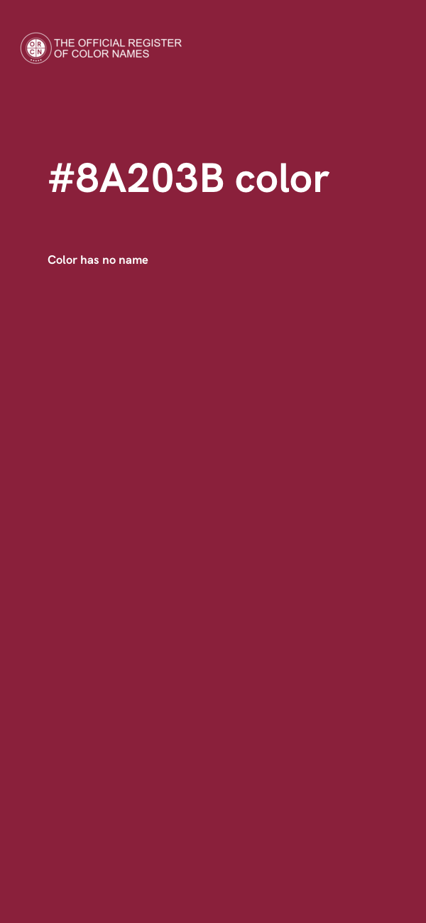 #8A203B color image
