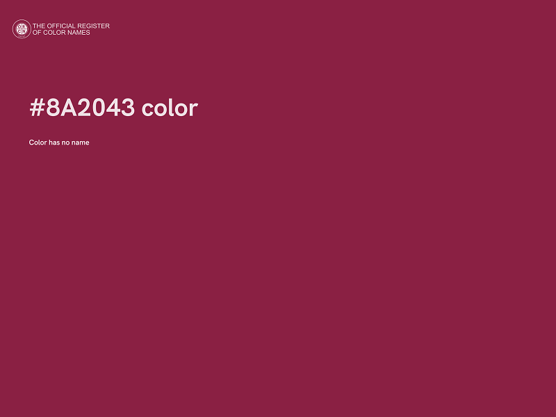 #8A2043 color image