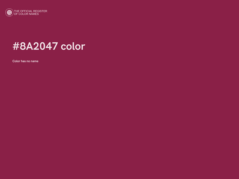 #8A2047 color image