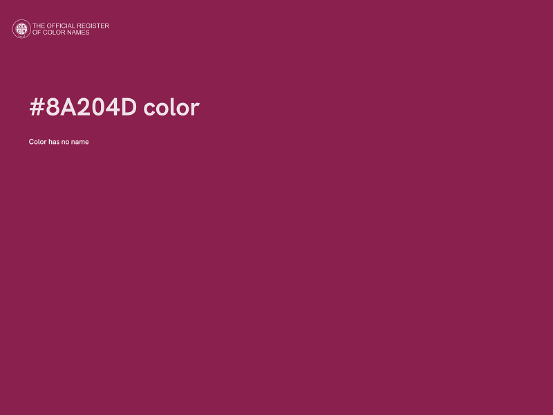 #8A204D color image