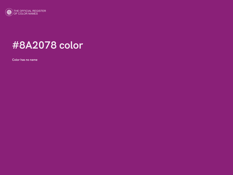 #8A2078 color image