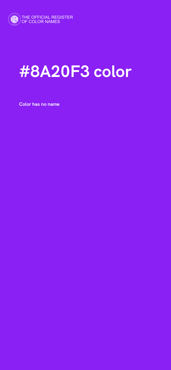 #8A20F3 color image