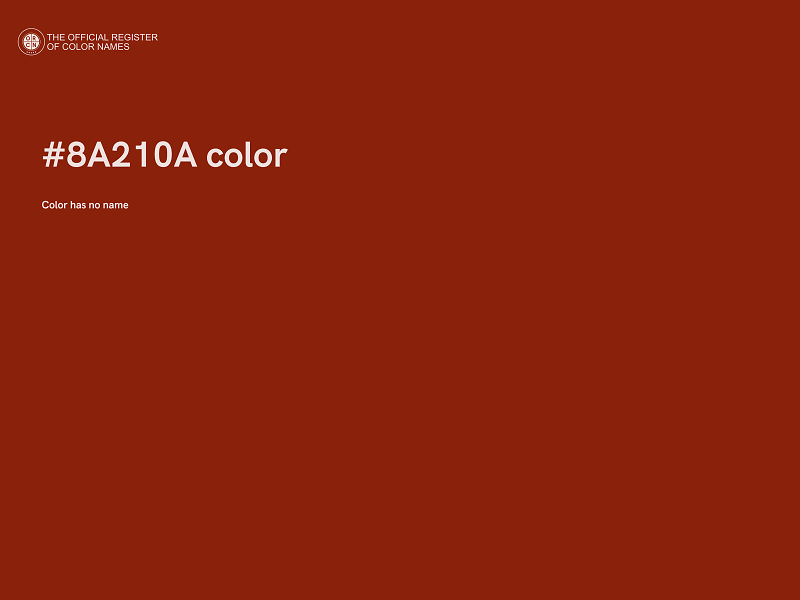 #8A210A color image