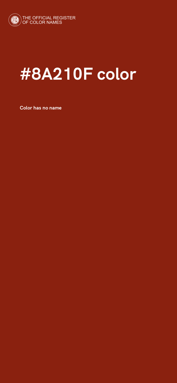 #8A210F color image