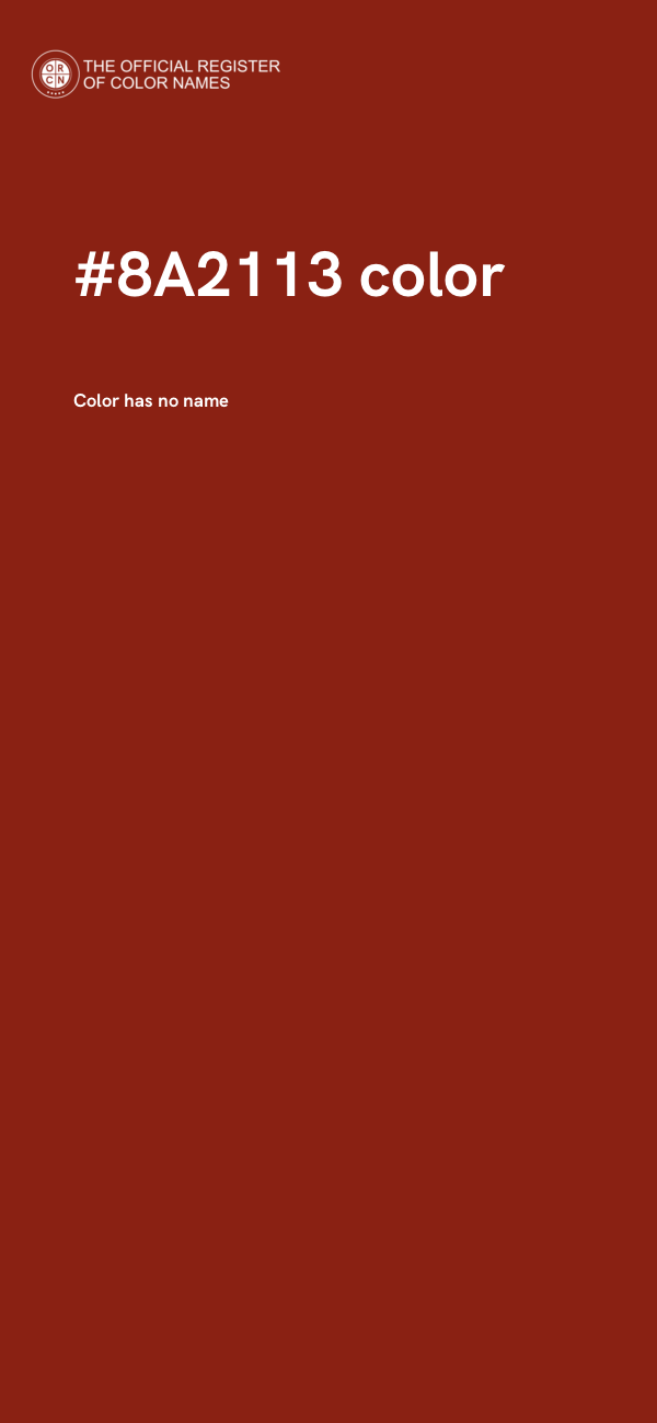 #8A2113 color image
