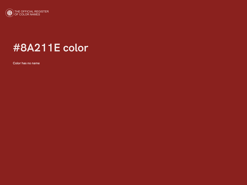 #8A211E color image