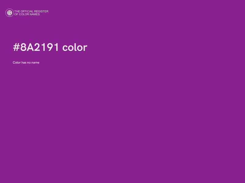 #8A2191 color image