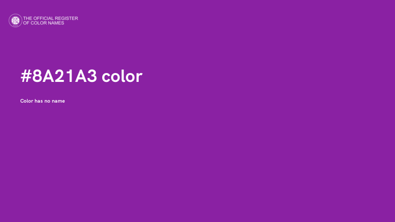 #8A21A3 color image