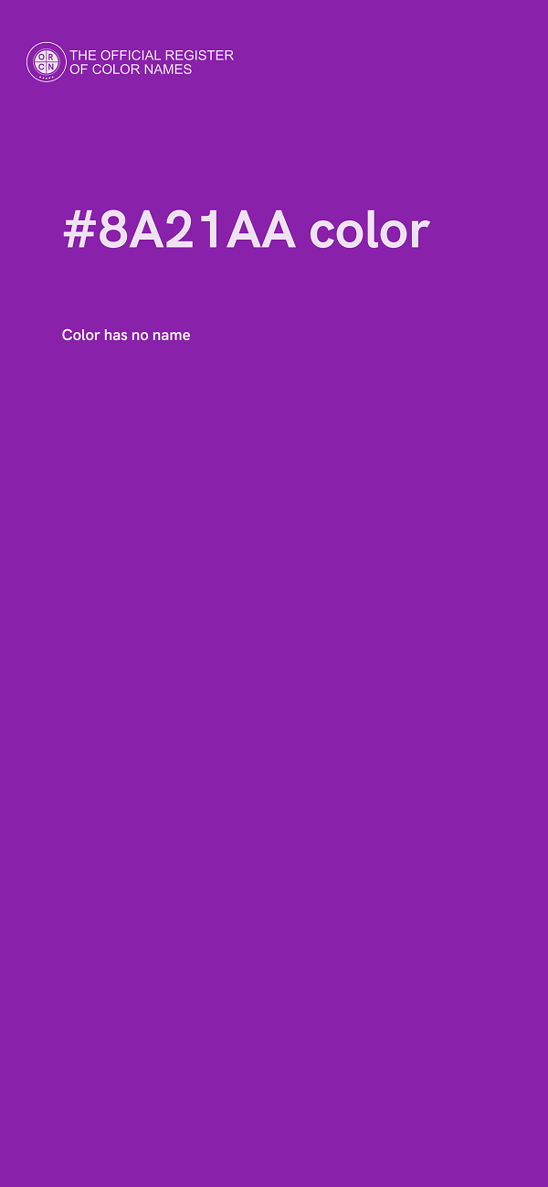#8A21AA color image
